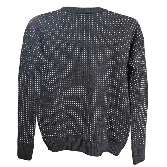 Lululemon Yogi Black and White Crew Sweater Size 6 - Picture 4 of 8